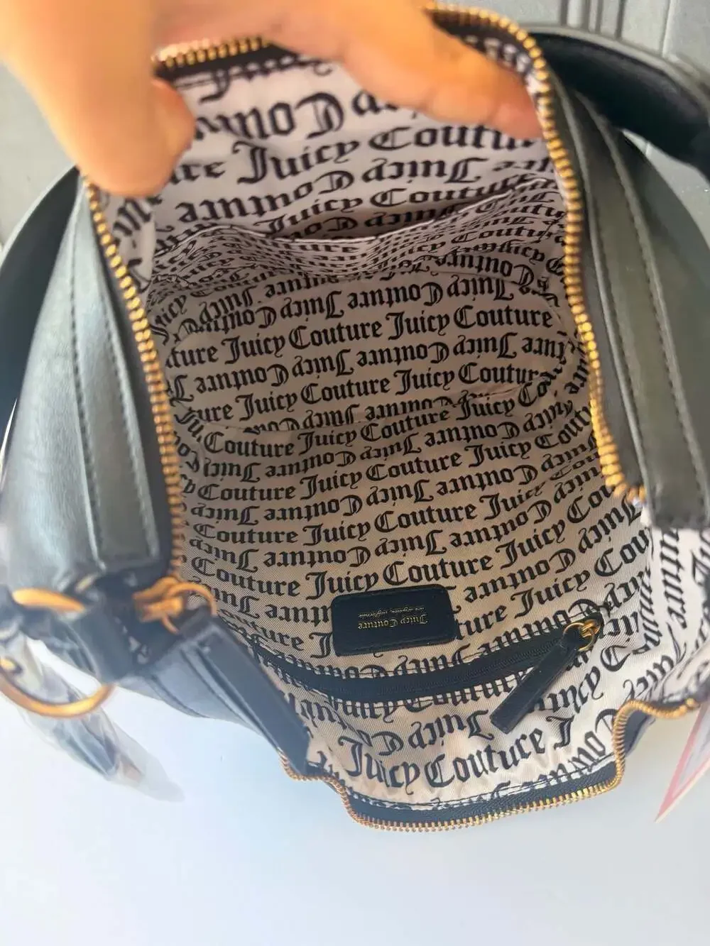 Juicy Couture In Her Juicy Era Hobo Bag in Black